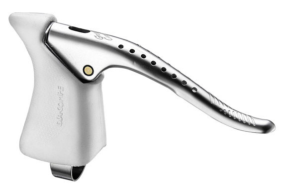 DIA-COMPE GC07H Brake Lever Left & Right Silver with Rubber Hoods WHITE Pair